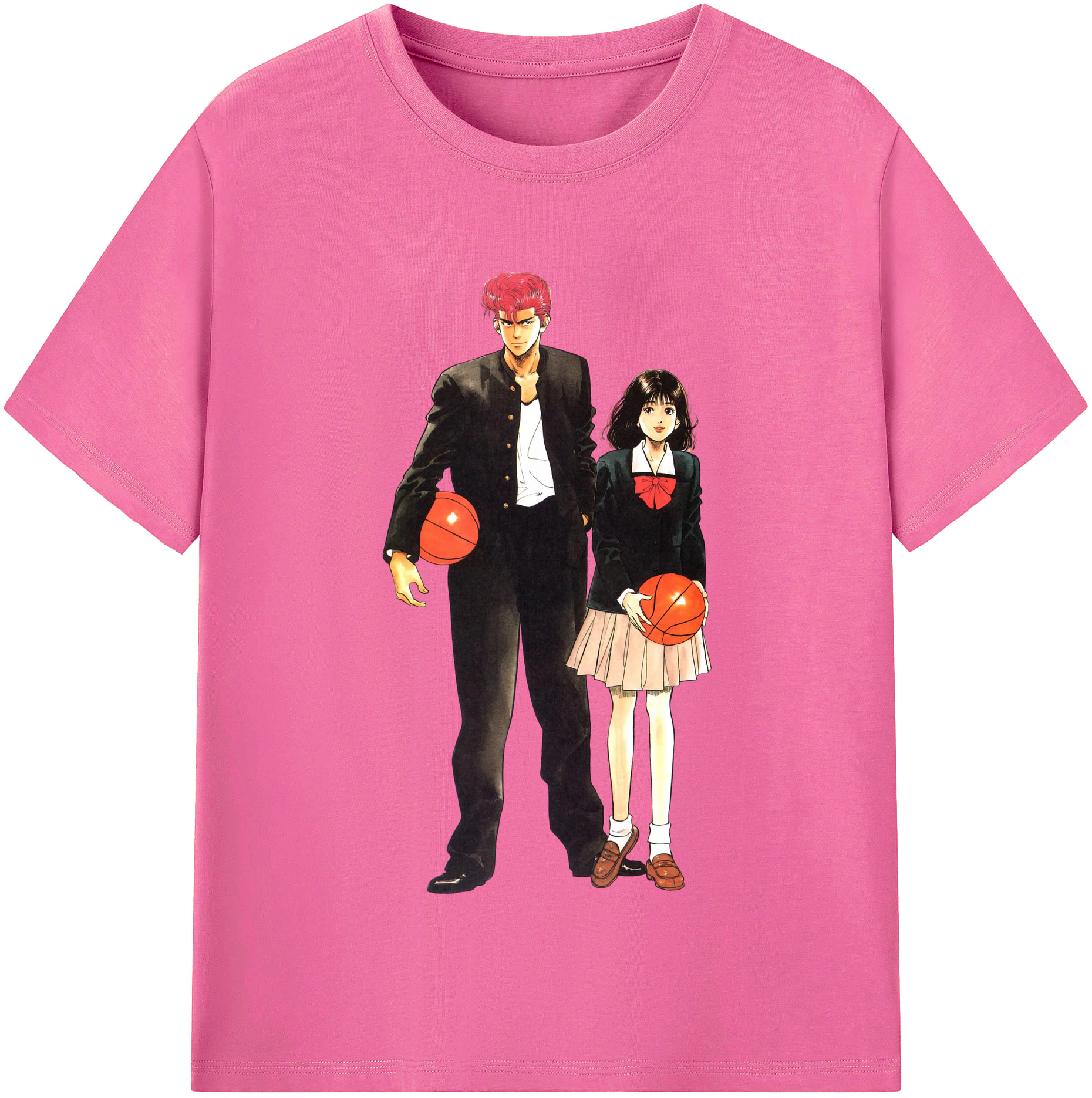 （画像用） SLAM DUNK／スラムダンク レディースカジュアルプリントTシャツ（綿100％）